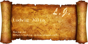 Ludvig Júlia névjegykártya