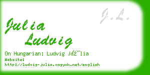 julia ludvig business card